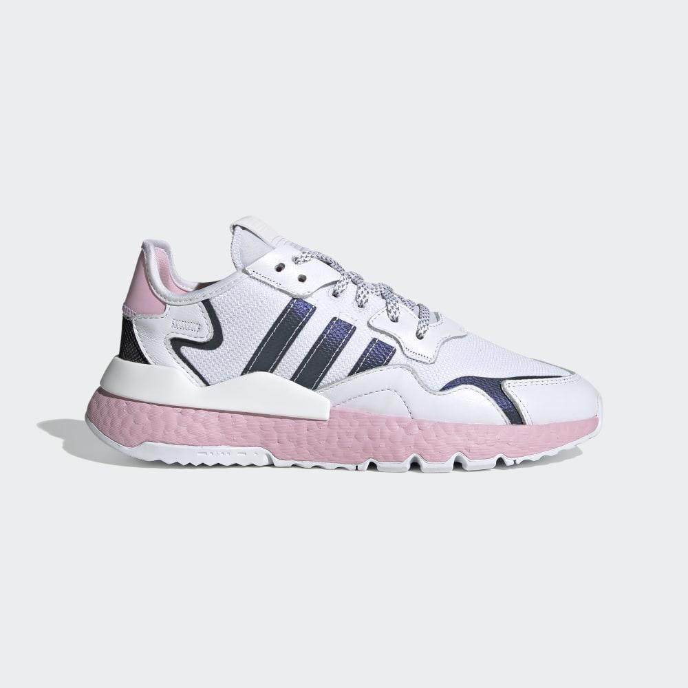 Adidas Men's Nite Jogger Originals Shoes White/Pink/Black Ireland EG7942